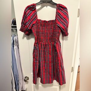 NWT Draper James Angie Plaid Smocked Dress